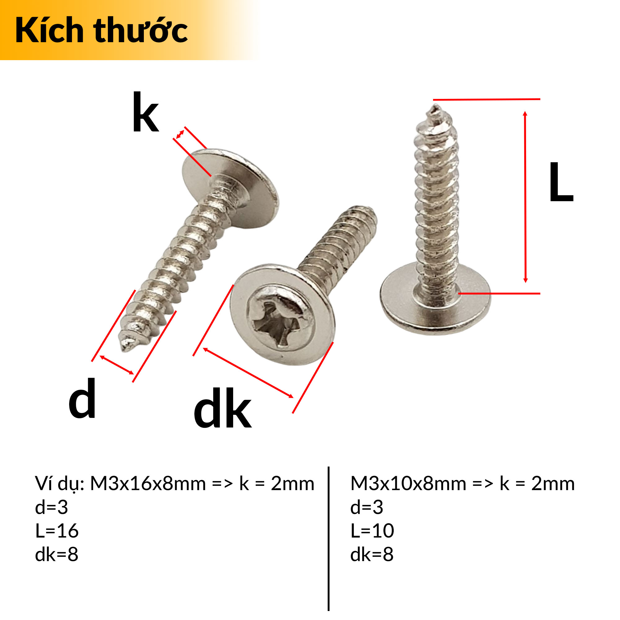 Ốc vít gỗ đầu chìm
